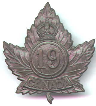 19th Battalion, CEF, cap badge