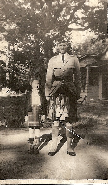 Maj Alexander Logie with daughter Joy